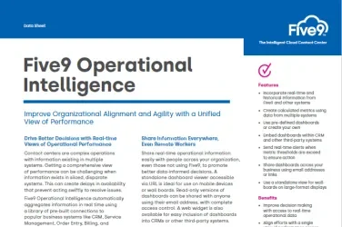 Five9 Operational Intelligence Datasheet Screenshot