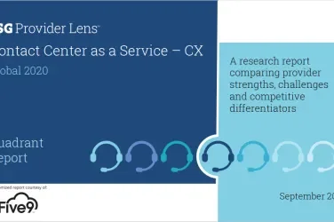 ISG Provider Lens&#8482; for Contact Center as a Service &#8211; CX, Global 2020 Screenshot